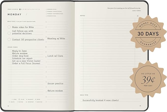 Full Focus Evergreen Linen Planner by Michael Hyatt - Image 2