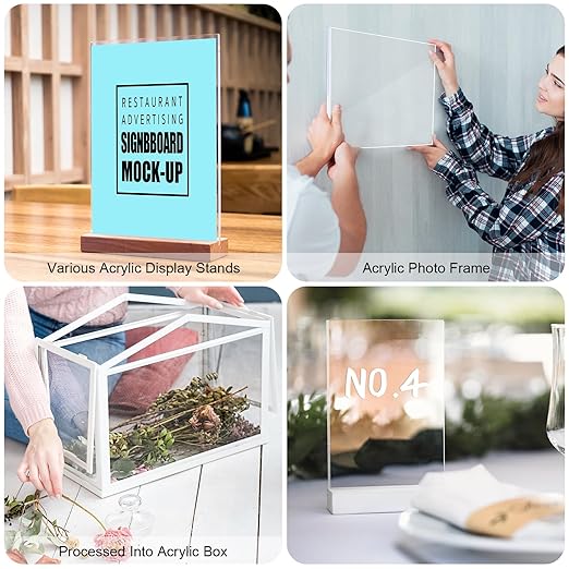 Roowest 6 Pcs 24 x 48 Inch, 1/8 Inch Thick Clear Acrylic Sheets Plastic Panels - Image 7