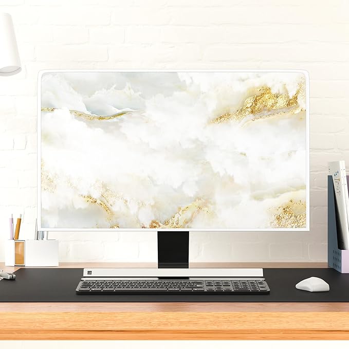 Baocicco White Gold Computer Monitor Cover - Image 4