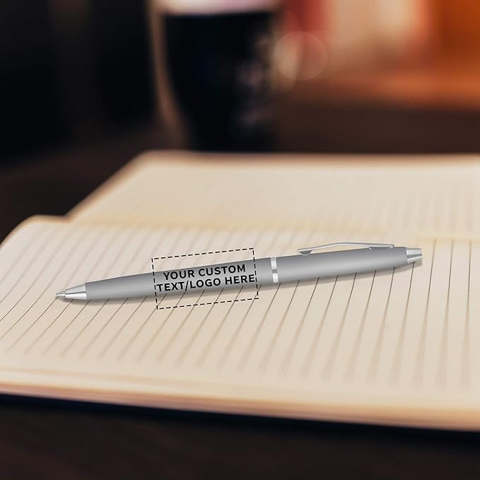 DISCOUNT PROMOS Custom Langham Ballpoint Pens Set of 100, Personalized Bulk Pack - Image 6