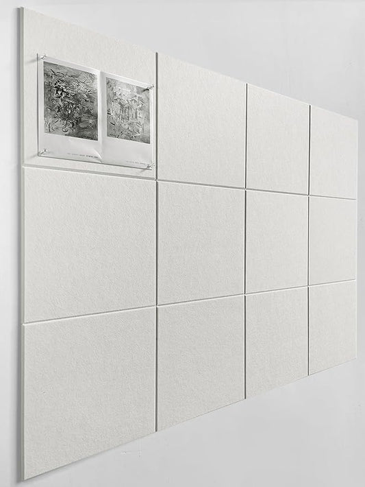 White Cork Board Tiles | Large Cork Board Alternative | Felt Wall Tiles | by DesignerManufacturerofInnovativeBulletinBoardSolutionsforHomeOffice
