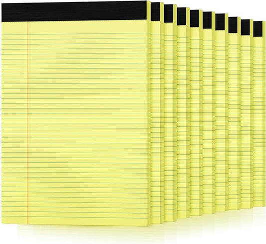 Aidunmis 10 Pack Yellow Legal Pads 8.5 x 11 College Ruled Note Pads Lined by Aidunmis