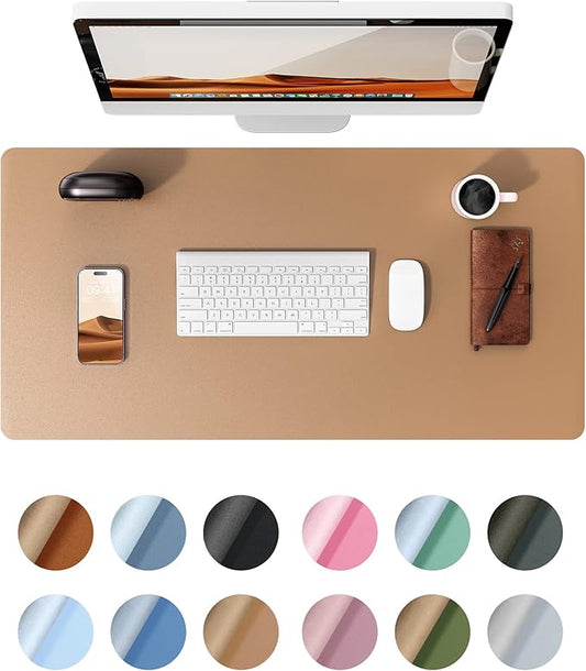 YSAGi Leather Desk Pad Protector, Office Mat, Large Mouse Pad, Non-Slip PU by YSAGi