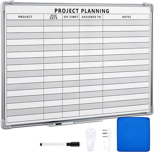 Lincia Project Planning Dry Erase Whiteboard Magnetic Dry Erase Board by Lincia