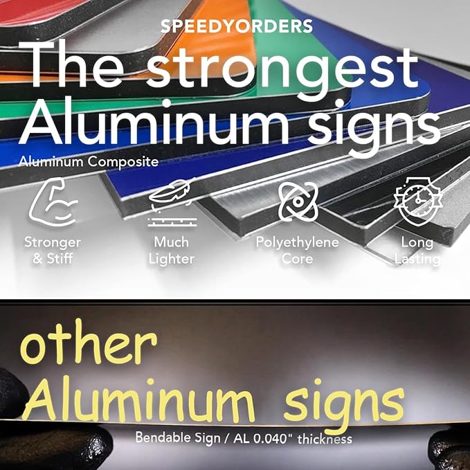 SPEEDYORDERS Custom Outdoor Metal Signs, Personalized Aluminum Signs, - Image 2