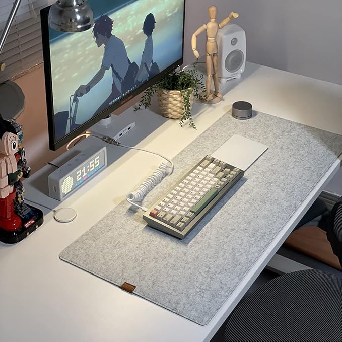 Bright Stone Felt Desk Mat, Non-Slip Mouse Pad, 35.4"x15.7" Office Supplies - Image 3