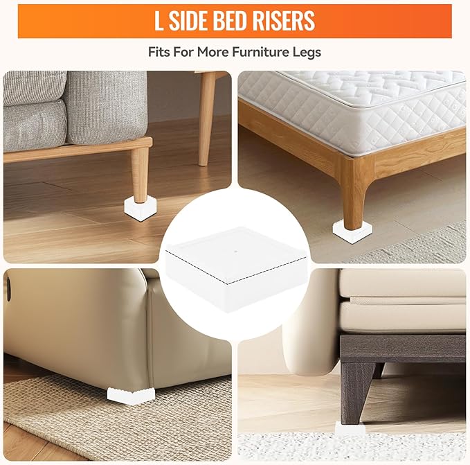 shouwuhho Furniture Risers, 12 Pack Bed Risers - Image 4