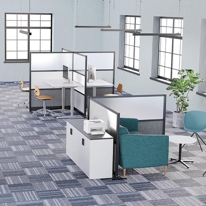 Stand Up Desk Store Workflow Modular Wall | 70'' x 70'' Wall | Expandable - Image 8