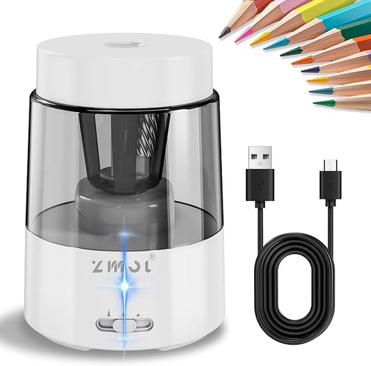 ZMOL Electric Rechargeable Pencil Sharpener, Automatic Pencil Sharpeners Kids by ZMOL
