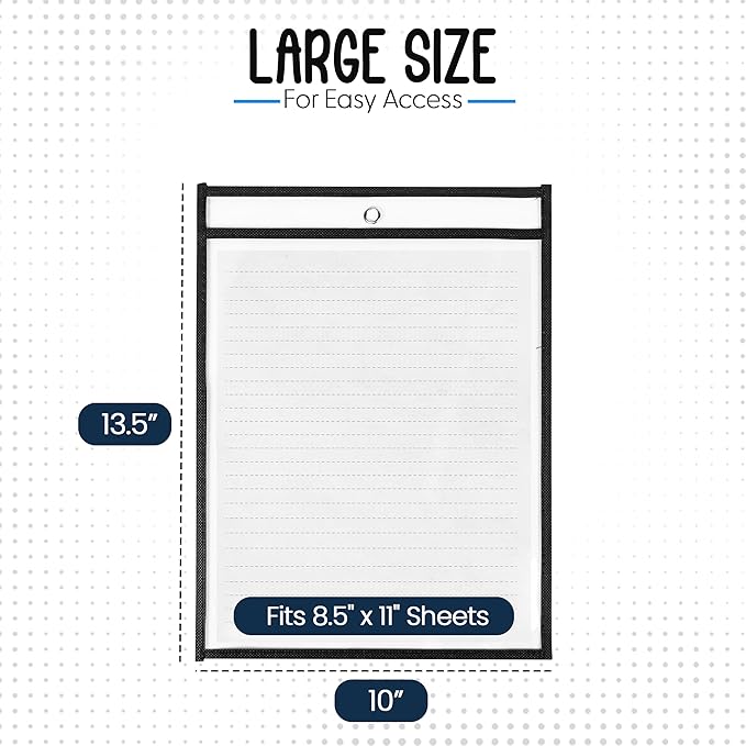 Essex Wares - 20 Pack, Job Ticket Holders, Reusable & Easy Erase Plastic - Image 2