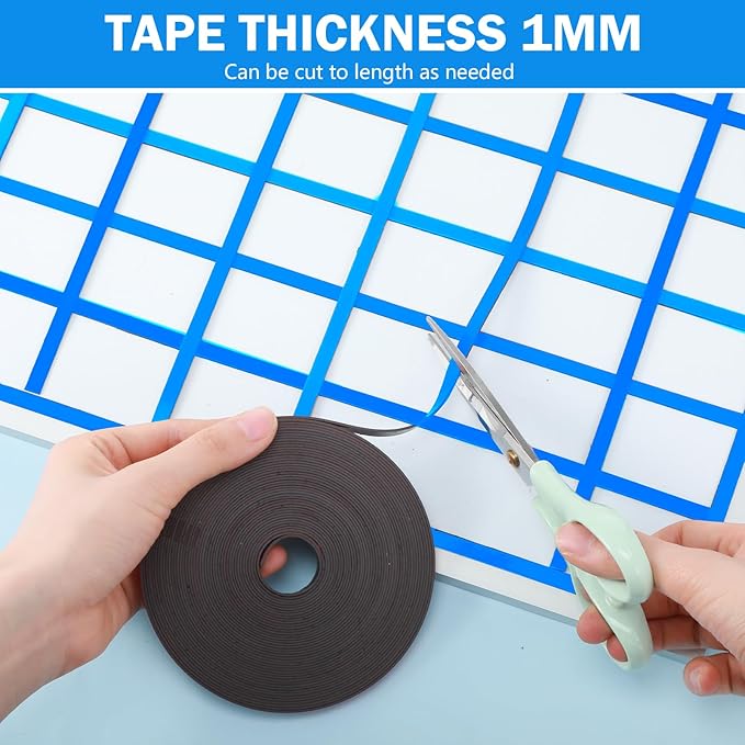 AmazingSpark Magnetic Tape Roll Thin Strips, 1/4 Inch x 33 Feet Magnetic Board - Image 4