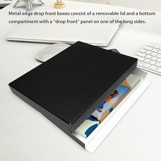 Lineco Museum Archival Storage Box, 13.75x19.75x1.5 in. Drop Front Design. - Image 6