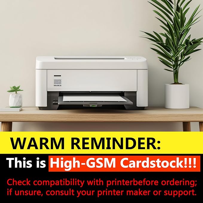 OcePor 100 Sheets White Cardstock 8.5” x 14”, 92lb/250gsm Black Card Stock - Image 3