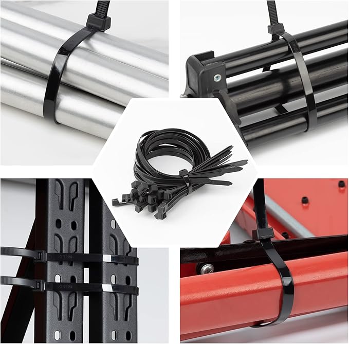 XINGO 26 inch Black Zip Ties Heavy Duty 100 Pack, 200 LBS Ultra Strong Plastic - Image 6