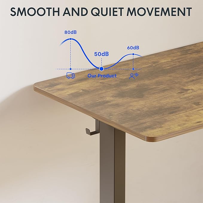FLEXISPOT One-Piece Electric Standing Desk, 48 x 30 Inches Adjustable Desk - Image 7