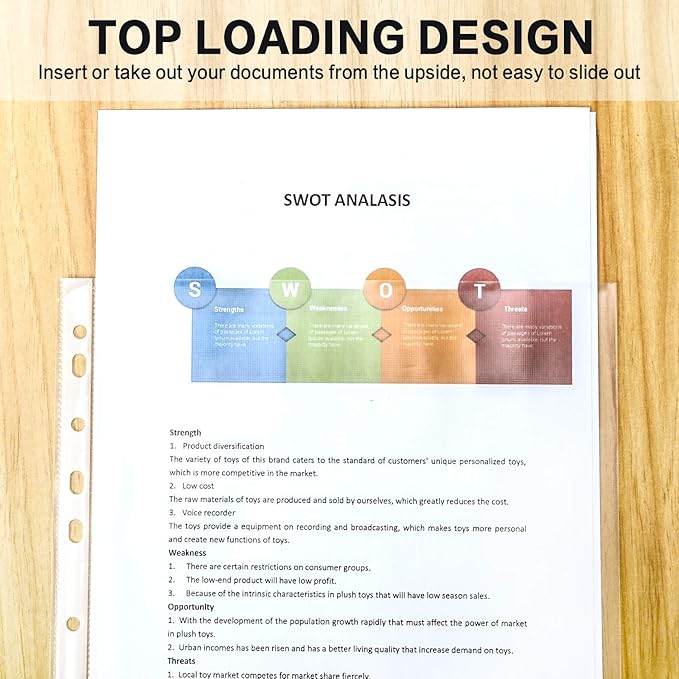 Sheet Protectors, PANDRI 600 Pack Clear Heavy Duty Plastic Page Protectors - Image 4