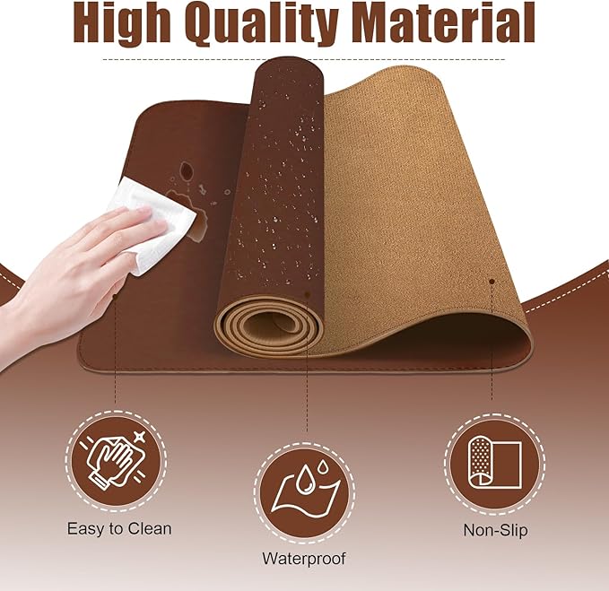 Large Desk Pad Mat, 47.2'' x 23.6'' Computer Mat - Image 3