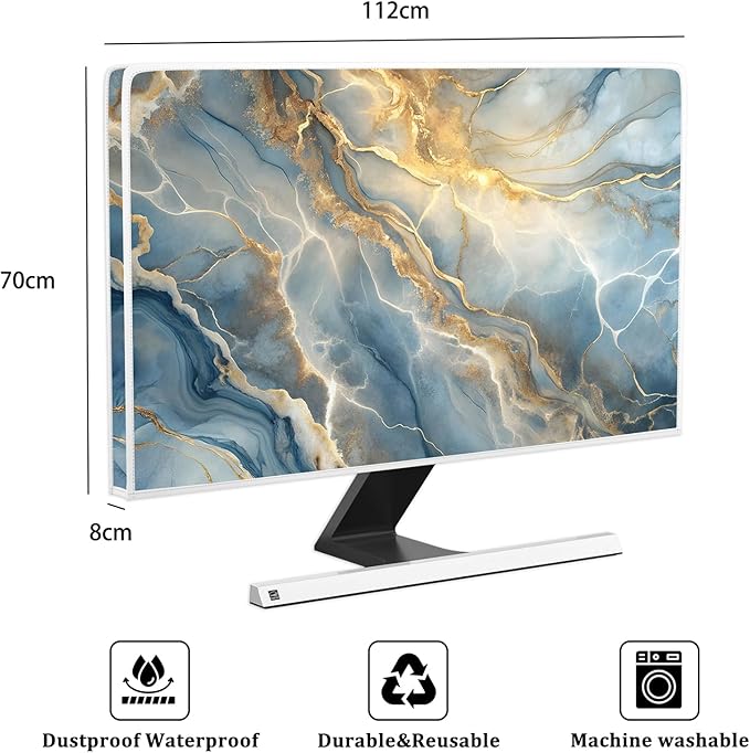 Baocicco Gold Blue Waterproof Screen TV Cover 45, 48 Inch Modern Full Body - Image 2