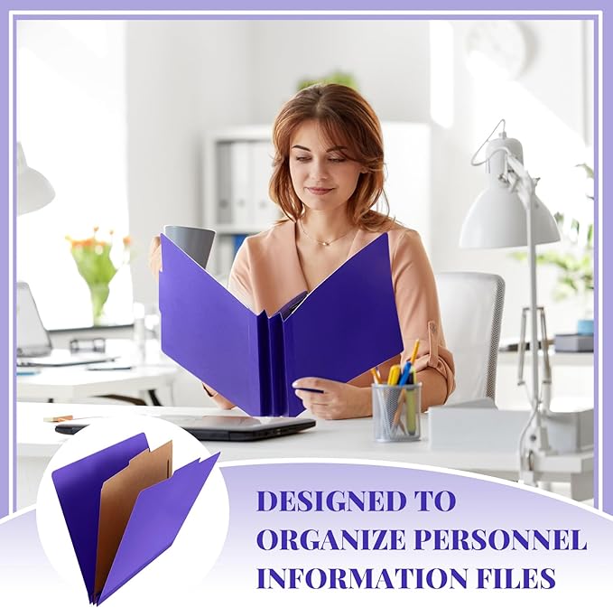 Skyygemm 72 Pcs Classification Folders Letter Size, 1 Divider Pressboard File - Image 6