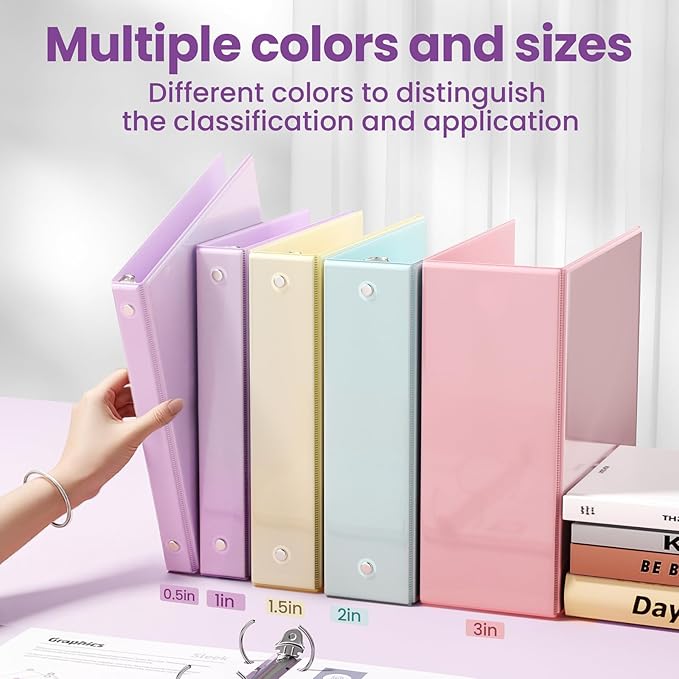 SUNEE 3 Ring Binder 1.5 Inch 1 Pack - Image 5