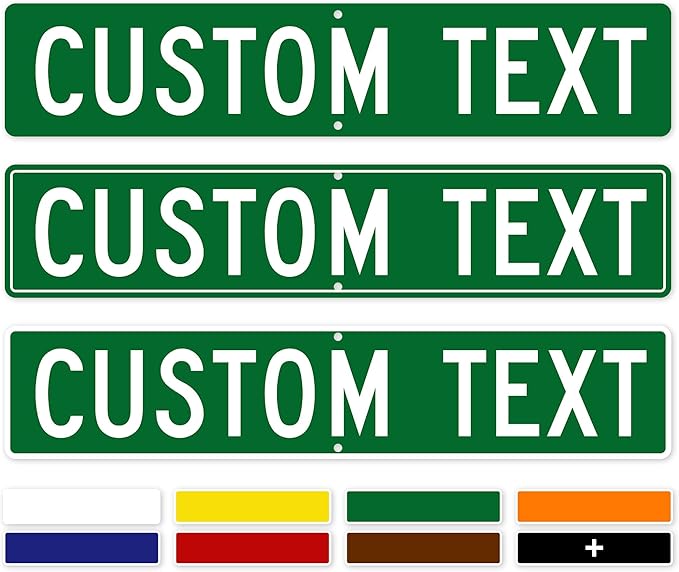 Custom Street Sign, Road & Address Sign, 8 Colors, Reflective Option, Mounting by MySignCenter