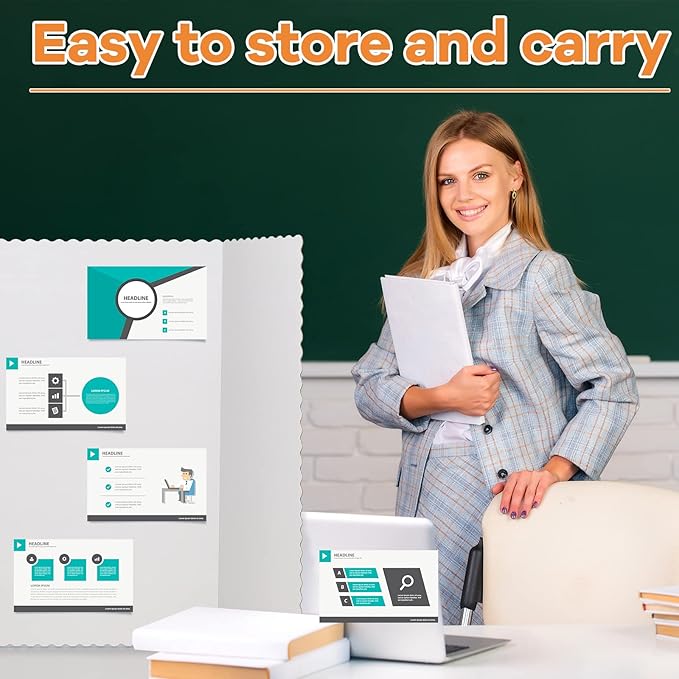 Ctosree 36 Pcs 48 * 36 Inch Tri Fold Poster Board Bulk, Science Fair Project - Image 7
