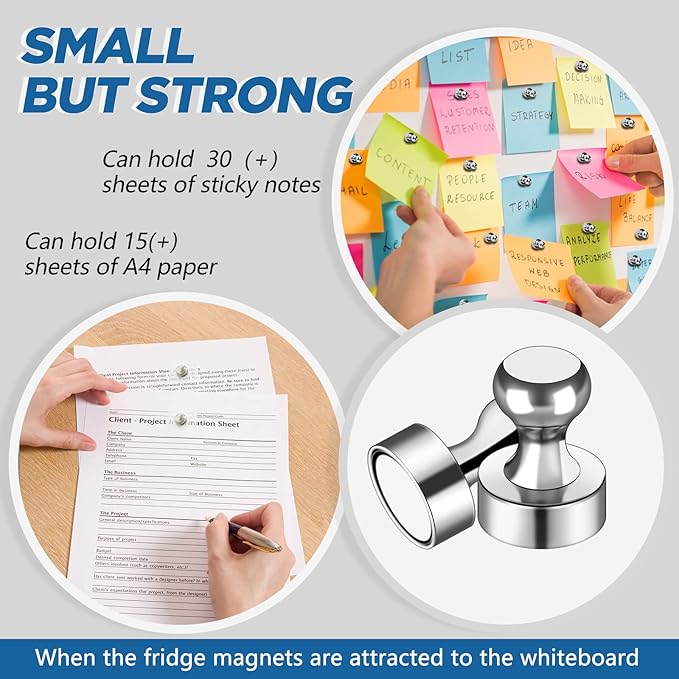 LOVIMAG Fridge Magnets 16Pcs Refrigerator Whiteboard Small Strong Magnet - Image 3