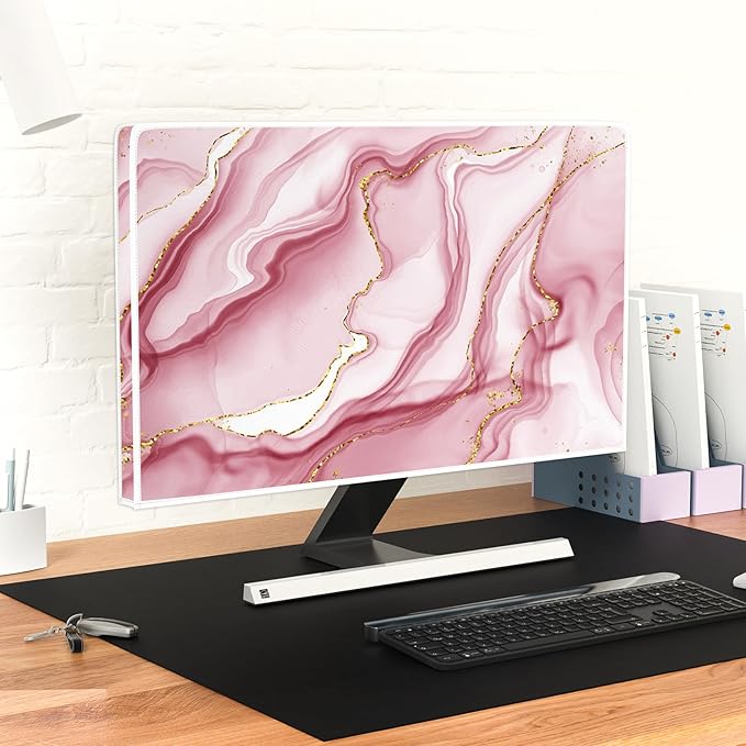 Baocicco Gold Pink Marble Waterproof TV Display Screen Cover 32 Inch TV - Image 6