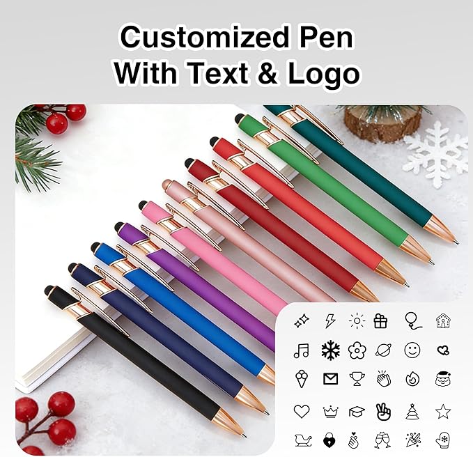 CRME Personalized Pens with Stylus Custom Pens in Bulk Customized Pen Engraved - Image 6