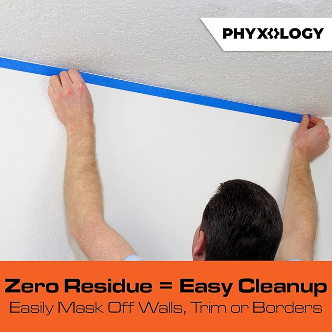 No-Residue 2 Inch, 60 Yard Blue Painters Tape 2 Pk. Easy-Tear, Pro-Grade - Image 4