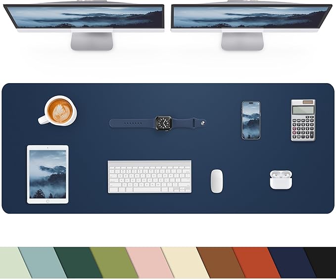 Desk mat Large, Leather Desk Pad Protector, Office Desk Mat, Mouse Pad by cebowa