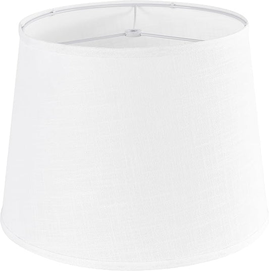 White Texture Lamp Shade Drum Lampshades Replacemnt by GOSO