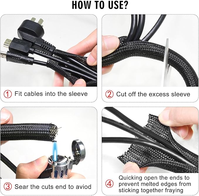 Moxita 10ft - 3/4 inch Cable Protector Sleeve Split Wire Loom Tubing - Image 7