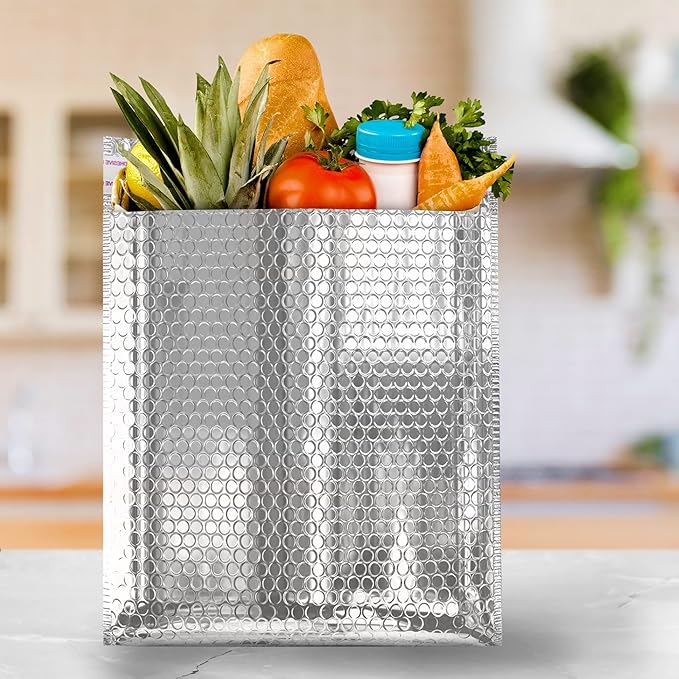 Amiff Silver Thermal Bubble Mailer, 12 x 17 Inches. 50 Pack Metallic Bubble - Image 6