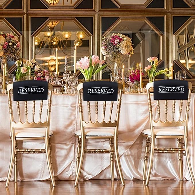 24 Pcs Reserved Seating Signs Reserved Chair Sign Printed Placeholder - Image 2