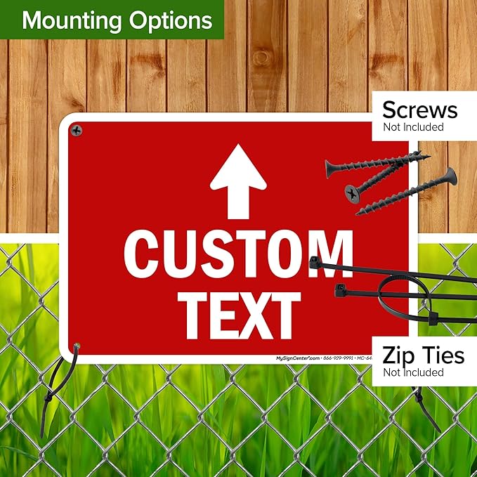 Custom Arrow, Custom Directional Sign, Up Arrow, 7x10 Inches, 55 mil thick HDPE - Image 5