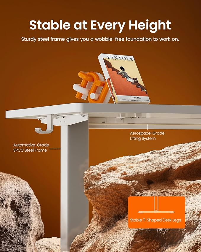 ErGear Height Adjustable Electric Standing Desk, 55 x 28 Inches Sit Stand up - Image 5