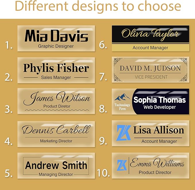 Personalized Office Wall Name Plate Sign Custom Door Name Plate Office Gifts - Image 4