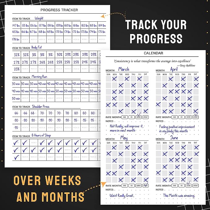 Nextnoid Hardcover Fitness Planner Workout Journal - Image 5