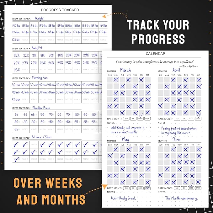 Nextnoid Hardcover Fitness Planner Workout Journal - Image 5