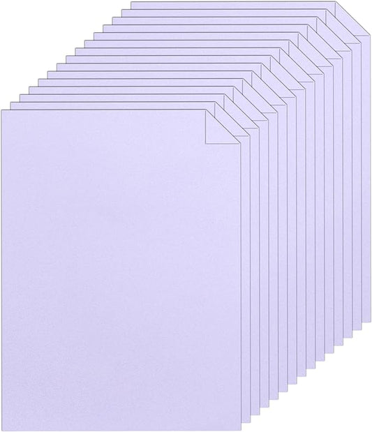 Silunkia 120 Sheets Light Purple Cardstock 8.5 x 11 Certificate Paper, 92lb by Silunkia