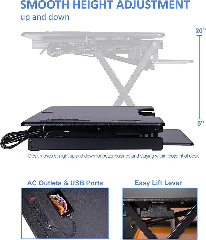 Rocelco 46" Standing Desk Converter - Image 3