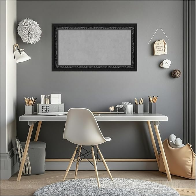 Amanti Art Black Framed Magnetic Board 16x28 Small Vision Board - Image 7