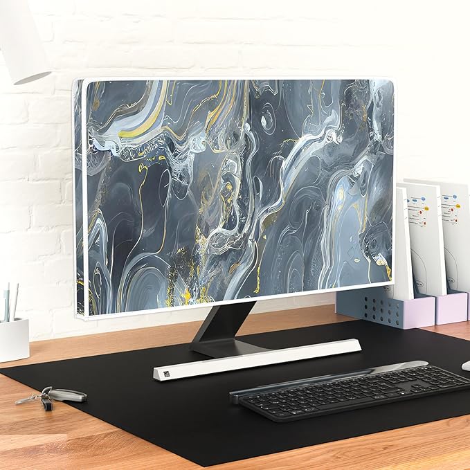 Baocicco Gray Gold Marble Waterproof 55 Inch TV Dust Cover Anti-Static - Image 6