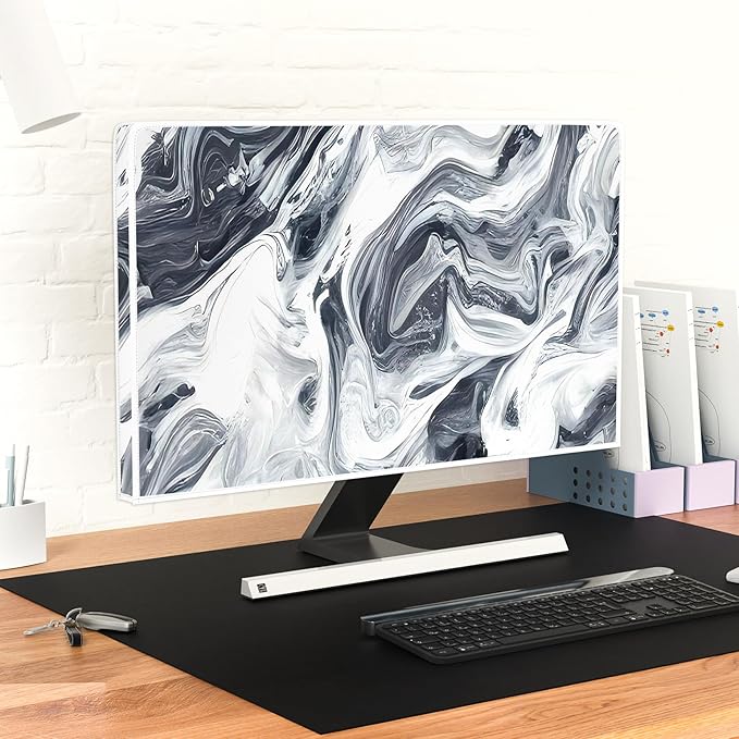 Baocicco Abstract Gray Marble Waterproof 80 Inch Television Cover Anti-Static - Image 6