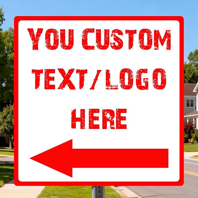 Custom Square Road Arrow Signs by HKSIGNS