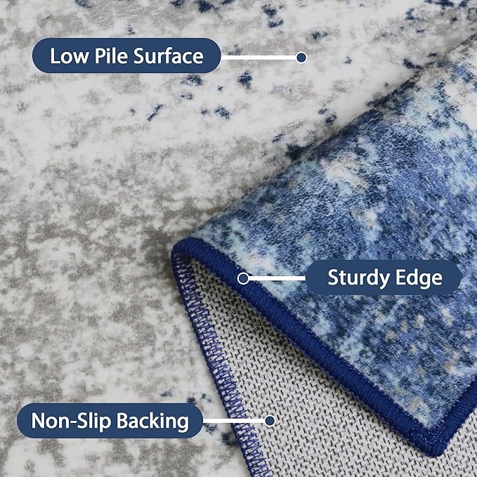 GENIMO 8x10 Area Rugs, Machine Washable Rugs - Image 5