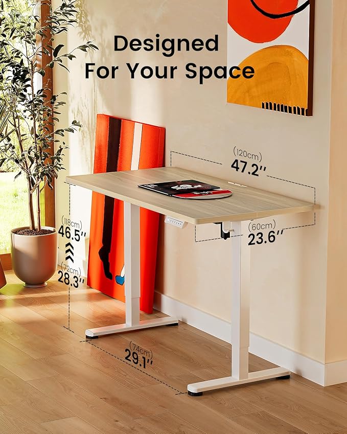 Ergear Height Adjustable Electric Standing Desk, 48x24 Inches Sit Stand up - Image 3