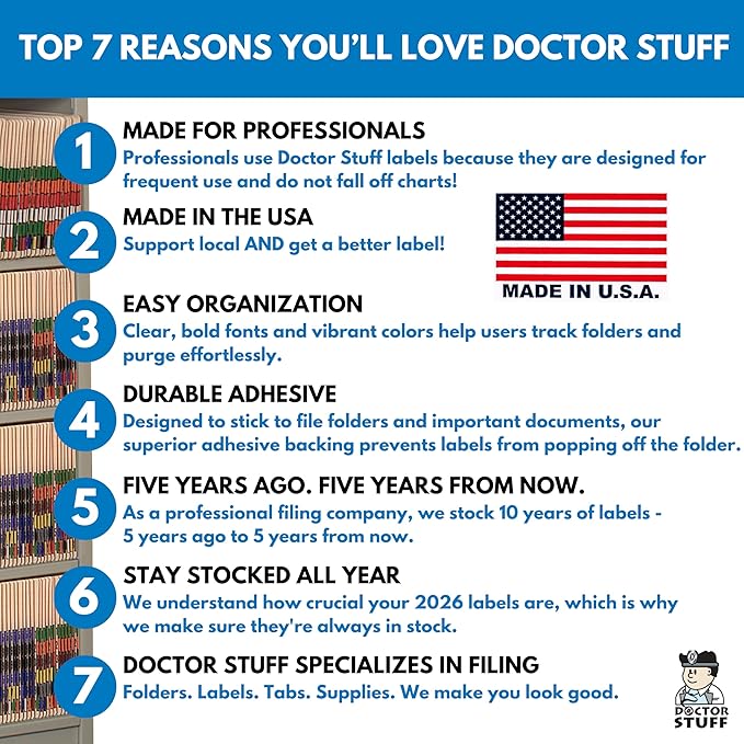 2026 Year Labels, Doctor Stuff 2026 Chart Stickers, Ringbook Sheets, Jeter Style - Image 7