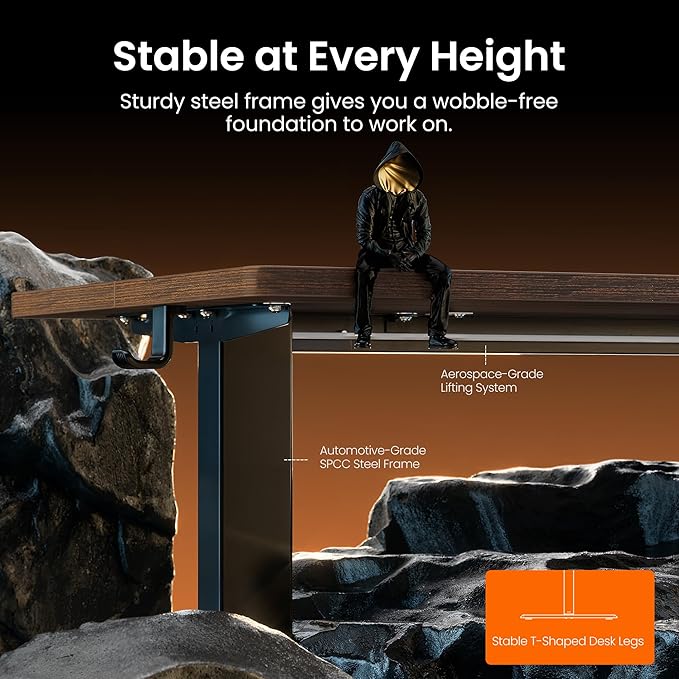 ErGear Height Adjustable Electric Standing Desk, 55 x 28 Inches Sit Stand up - Image 5
